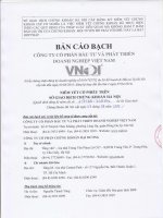Bản cáo bạch - Công ty Cổ phần Đầu tư và Phát triển Doanh nghiệp Việt Nam