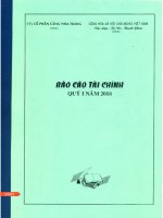 Báo cáo tài chính quý 1 năm 2016 - Công ty Cổ phần Cảng Nha Trang