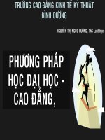 Phương pháp học đại học cao đẳng