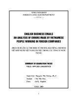 luan van english business emails an analysis of errors made by vietnamese people working in foreign companies