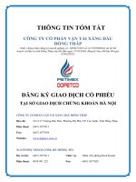 Bản cáo bạch - CTCP Vận tải Xăng dầu Đồng Tháp