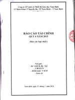 Báo cáo tài chính hợp nhất quý 4 năm 2015 - Công ty Cổ phần Sách và Thiết bị giáo dục Nam Định
