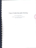 Báo cáo tài chính năm 2007 (đã kiểm toán) - Công ty Cổ phần Dược phẩm Viễn Đông