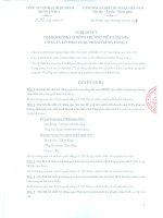 Nghị quyết Đại hội cổ đông thường niên - Công ty Cổ phần Dược phẩm Trung ương 3