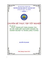 Thực trạng kế toán doanh thu và xác định kết quả kinh doanh tại doanh nghiệp tư nhân long tường