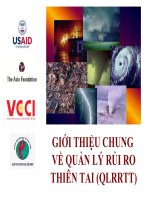 Giới thiệu chung về quản lý rủi ro thiên tai