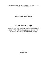 NGHIÊN CỨU KHẢ NĂNG XỬ LÝ CO2 BẰNG DUNG DỊCH NƯỚC VÔI TRONG, QUY MÔ PHÒNG THÍ NGHIỆM (THEO NỒNG ĐỘ VÔI KHÁC NHAU)