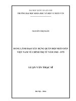 Đảng lãnh đạo xây dựng quân đội nhân dân việt nam về chính trị từ năm 1965   1975 