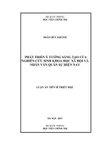 Phát triển ý tưởng sáng tạo của nghiên cứu sinh khoa học xã hội và nhân văn quân sự hiện nay