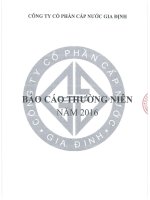 Báo cáo thường niên năm 2016 - Công ty Cổ phần Cấp nước Gia Định