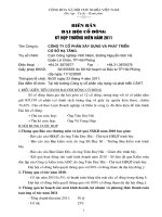 Nghị quyết đại hội cổ đông ngày 30-05-2011 - Công ty Cổ phần Xây dựng và Phát triển Cơ sở Hạ tầng