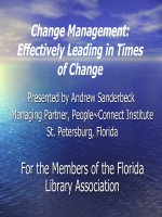 Change Management: Effectively Leading in Times of Change