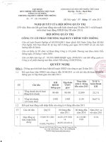 Nghị quyết Hội đồng Quản trị ngày 07-07-2011 - Công ty Cổ phần COKYVINA