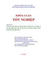 Tìm hiểu nhận thức của phụ nữ dân tộc thiểu số về tác động và các giải pháp thích ứng với hạn hán tại xã buôn choah, huyện krông nô, tỉnh đăk nông