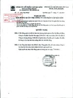 Nghị quyết Hội đồng Quản trị ngày 7-4-2011 - Công ty Cổ phần Cáp Sài Gòn