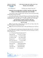 Nghị quyết Đại hội cổ đông thường niên - Công ty Cổ phần Du lịch Việt Nam Vitours