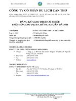 Bản cáo bạch - Công ty cổ phần Du lịch Cần Thơ