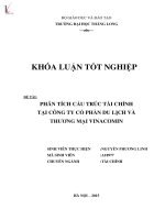 Luận văn phân tích cấu trúc tài chính tại công ty cổ phần du lịch và thương mại vinacomin 