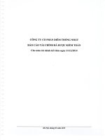 Báo cáo tài chính năm 2014 (đã kiểm toán) - Công ty Cổ phần Diêm Thống Nhất