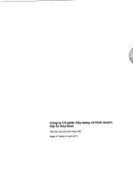 Báo cáo tài chính hợp nhất năm 2011 (đã kiểm toán) - Công ty cổ phần Xây dựng và Kinh doanh Địa ốc Hoà Bình