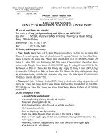 Báo cáo thường niên năm 2007 - Công ty Cổ phần Thương mại Dịch vụ Vận tải Xi măng Hải Phòng