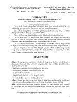 Nghị quyết Hội đồng Quản trị ngày 20-11-2009 - Công ty cổ phần VICEM Bao bì Bút Sơn