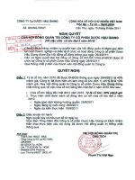 Nghị quyết Hội đồng Quản trị ngày 15-8-2011 - Công ty Cổ phần Dược Hậu Giang