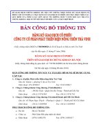 Bản cáo bạch - Công ty Cổ phần Phát triển điện Nông thôn Trà Vinh