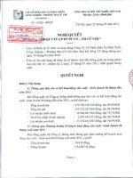 Nghị quyết Hội đồng Quản trị ngày 27-07-2011 - Công ty Cổ phần Đầu tư Phát triển Công nghiệp - Thương mại Củ Chi