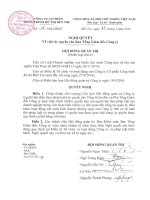 Nghị quyết Hội đồng Quản trị - CTCP Công trình Đô thị Bến Tre