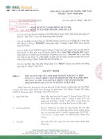 Nghị quyết Hội đồng Quản trị ngày 1-7-2011 - Công ty Cổ phần Hoàng Anh Gia Lai