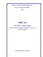 Bản điều lệ - Công ty Cổ phần Thương mại Dịch vụ Vận tải Xi măng Hải Phòng