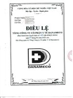 Bản điều lệ - Tổng Công ty cổ phần Y tế Danameco