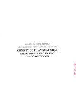 Báo cáo tài chính hợp nhất quý 3 năm 2014 - CTCP Xuất nhập khẩu thuỷ sản Cần Thơ