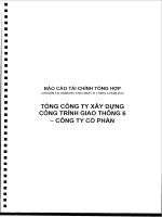 Báo cáo tài chính công ty mẹ năm 2014 (đã kiểm toán) - Tổng Công ty Xây dựng Công trình Giao thông 6 - CTCP
