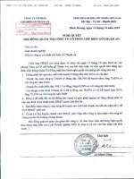 Nghị quyết Hội đồng Quản trị ngày 14-10-2010 - Công ty Cổ phần Chế biến Gỗ Thuận An