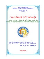 THỰC TRẠNG CÔNG tác kế TOÁN THUẾ tại CÔNG TY DOANH NGHIỆP tư NHÂN TRƯỜNG DUY