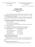 Nghị quyết đại hội cổ đông ngày 18-04-2009 - Công ty Cổ phần Xây dựng và Phát triển Cơ sở Hạ tầng