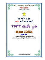 Tuyển tập 400 đề thi thử THPT Quốc gia môn Toán năm 2016 (Phần 1)