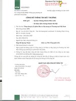 Nghị quyết Hội đồng Quản trị - Tổng Công ty Cổ phần Đầu tư Xây dựng và Thương mại Việt Nam