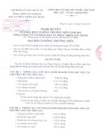 Nghị quyết Đại hội cổ đông thường niên năm 2011 - Tổng Công ty Cổ phần Đầu tư Phát triển Xây dựng