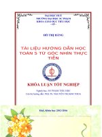 TÀI LIỆU HƯỚNG dẫn học TOÁN 5 từ góc NHÌN THỰC TIỄN