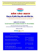 Bản cáo bạch - Công ty Cổ phần Công viên nước Đầm Sen