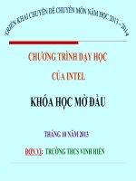 CHƯƠNG TRÌNH DẠY HỌC  CỦA INTEL