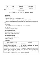 Giáo án nghề Tin học văn phòng lớp 11