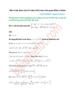 Một số câu hệ phương tình,bất phương trình,phương trình,Oxy hay-Nguyễn Thế Lực