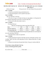 Đề thi thử THPT Quốc gia môn Địa lý năm 2016 trường THPT Ngô Gia Tự, Vĩnh Phúc (Lần 2)