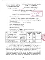 Báo cáo tình hình quản trị công ty - Công ty Cổ phần Thiết kế Công nghiệp Hóa chất