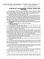 Nghị quyết đại hội cổ đông ngày 30-04-2009 - Công ty Cổ phần Sách - Thiết bị trường học Hà Tĩnh