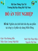 Nghiên cứu tình hình tiêu thụ sản phẩm tại công ty cổ phần xây dựng miền đông 